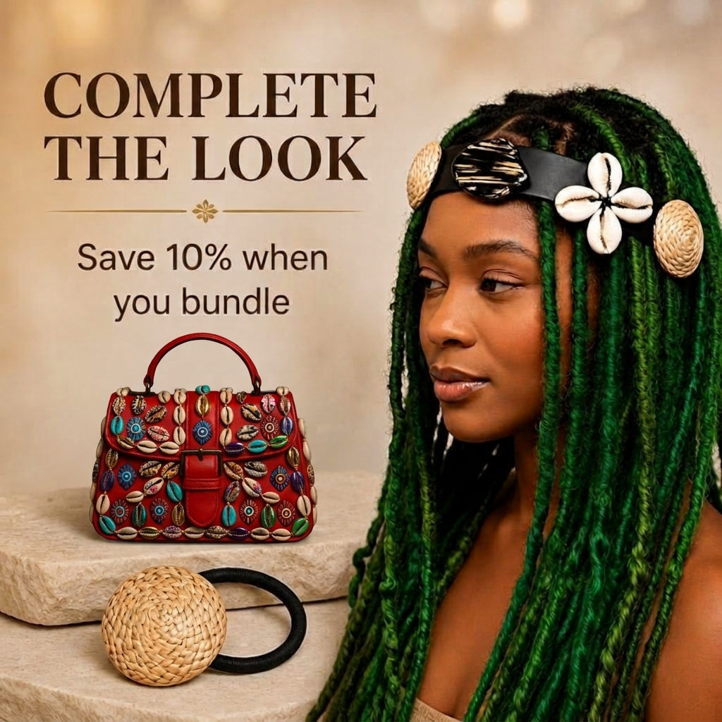 Red Faux Leather Satchel + Headband