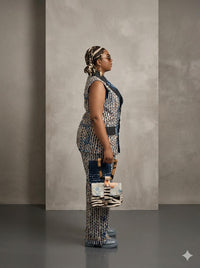 Afrocentric Vest and Cargo Pant Set • Handmade Gender-Neutral Fashion