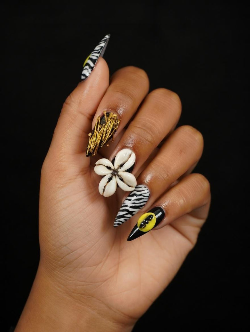 Handmade Press-On Nails with vegan glue kit | Custom Acrylic Nails
