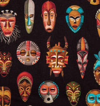 African Mask Print Vest and Skirt Set | Tribal Two-Piece Festival Outfit