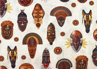 African Mask Print Vest and Skirt Set | Tribal Two-Piece Festival Outfit