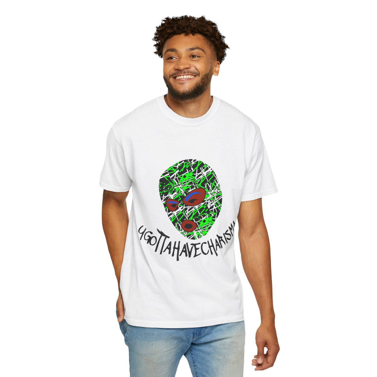 ugottahavecharisma White Logo Tee | Gender Neutral Streetwear | Graphic Tee |