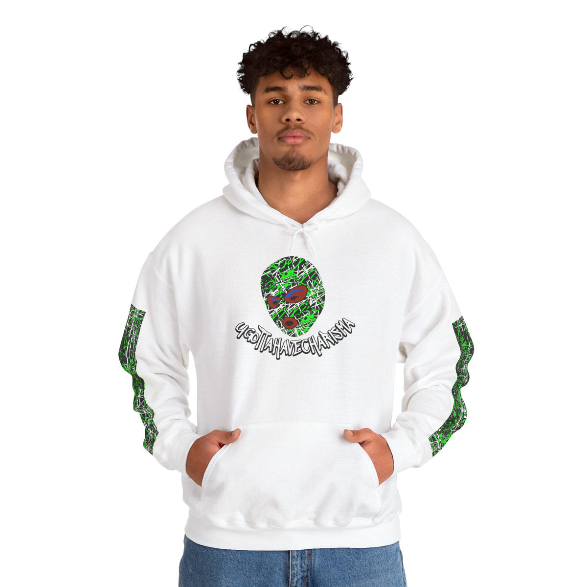 ugottahavecharisma White logo hoodie — photo 04